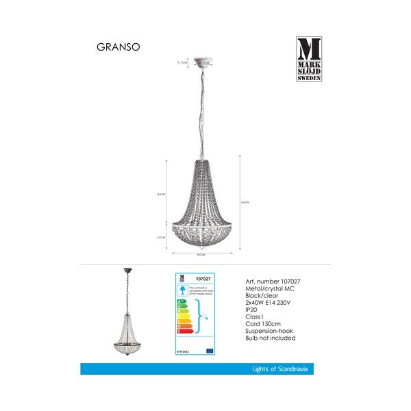 Riputatav valgusti ø 40 cm Gränsö – Markslöjd-image-2