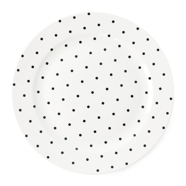 Keramický talíř Miss Étoile Black Dots, ⌀ 25 cm