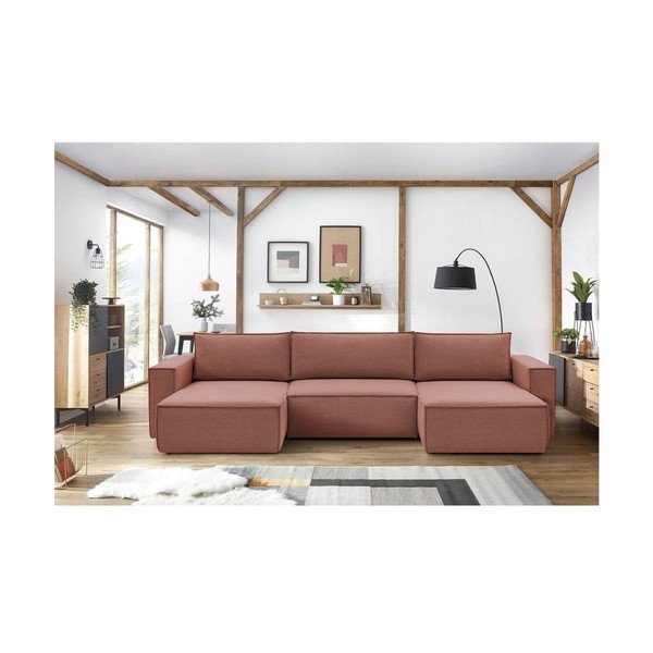 Roosa U-kujuline nurgadiivan Nihad - Bobochic Paris-image-1