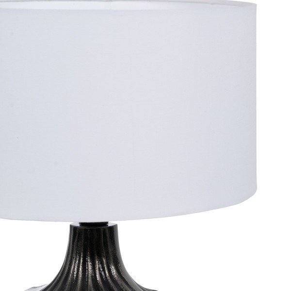 Must-valge laualamp tekstiilist varjuga (kõrgus 52,5 cm) - Ixia-image-1