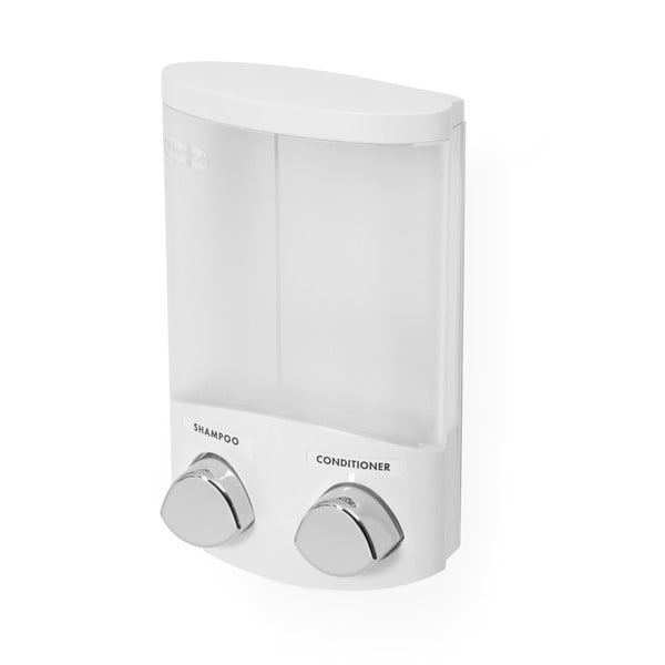 Valge isekinnituv plastikust seebidosaator 620 ml Duo – Compactor-image-3