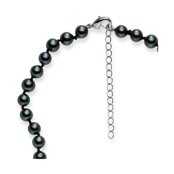 Černý perlový náhrdelník Pearls Of London Mystic, délka 50 cm-image-1