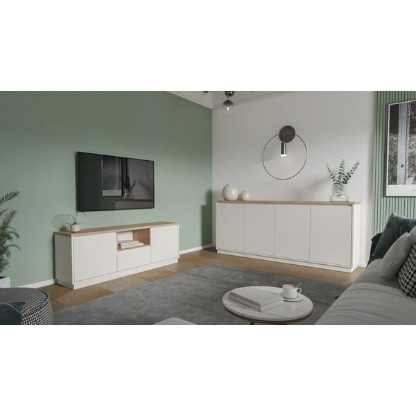 BeežtTammespoonist telerilaud 161x55x40 cm Loreta - Marckeric-image-2