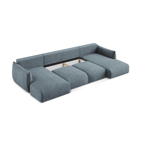 Sinine šenillist nurgadiivanvoodi (U-kujuline) Leila - Makamii-image-4