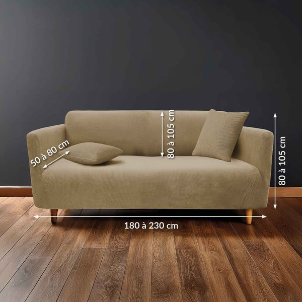 Pruun 3-kohalise diivani kate Sacha - douceur d'intérieur-image-2