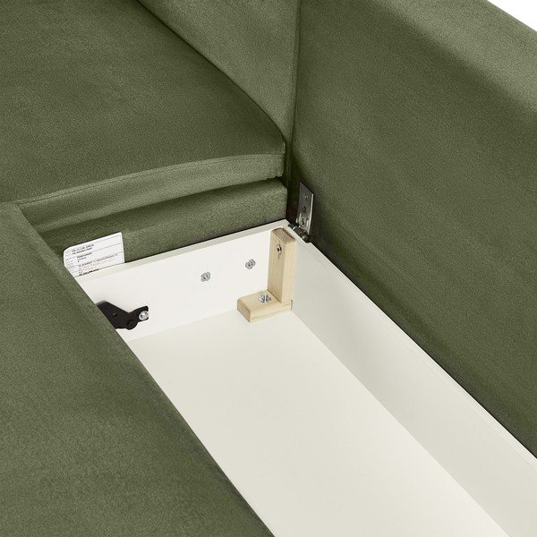 Roheline diivanvoodi sametne nurgadiivan , vasakpoolne nurk Fira - Bonami Selection-image-1