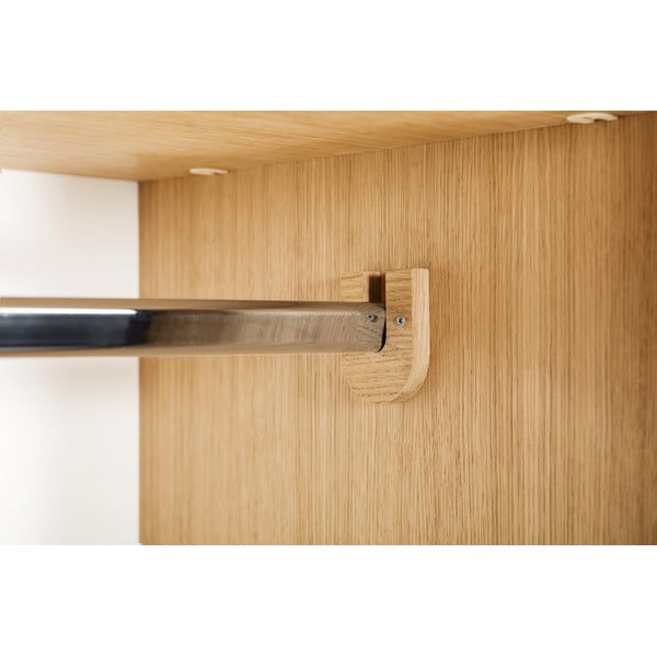 Valge tamme värvi riidekapp 80x190 cm Flora - Woodman-image-1