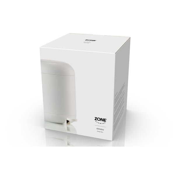 Valge plastikust pedaaliga prügikast 4 l Sensu - Zone-image-1