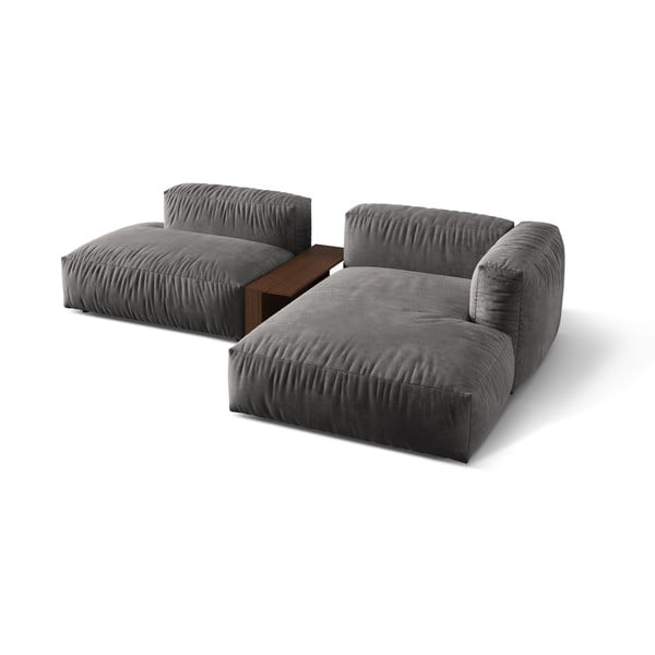 Hall bukleekangast modulaarne nurgadiivan (parem nurk) Martina - Micadoni Home-image-2