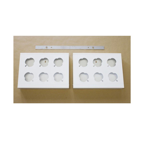 Vertikální květináč s neviditelným stojanem HOH! Duo Smart Bianco, 78x27 cm-image-1