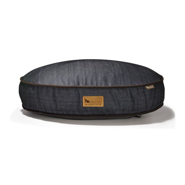 Tumesinine koeravoodi 28x90 cm Round Bed Denim Medieval Blue / Dark Chocolate M - P.L.A.Y.