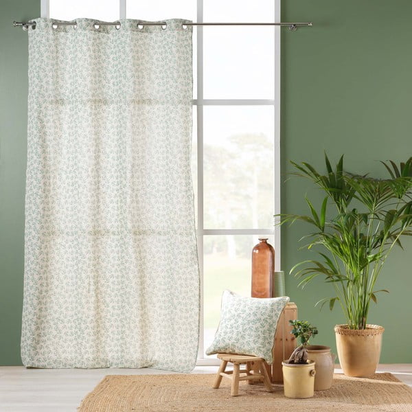 Valge-roheline kardin 140x240 cm Maddy - douceur d'intérieur-image-2