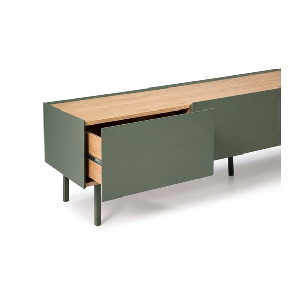 Tammedekooriga telerilaud roheline-puiduvärvi 180x45 cm Arista – Teulat-image-4