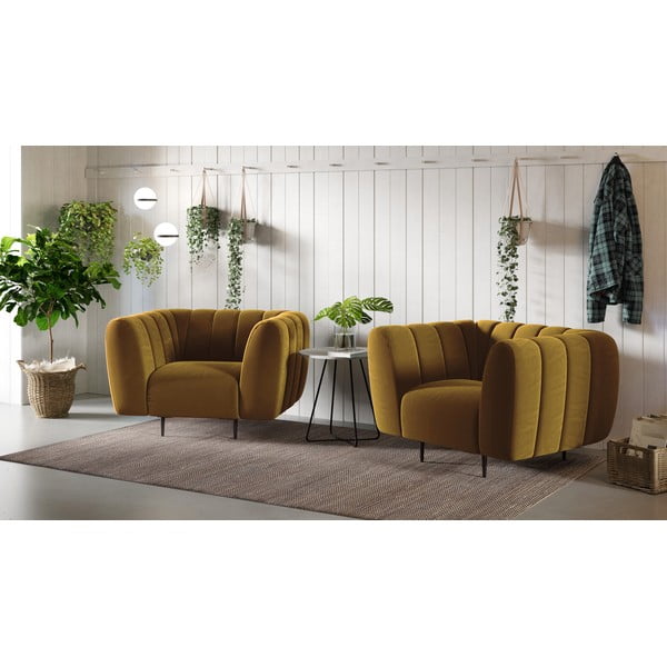 Meekollane sametist tugitool Shel - Ghado-image-1