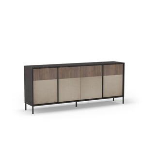 Antratsiitne-helepruun madal kummut 206x86 cm Amalia - Marckeric