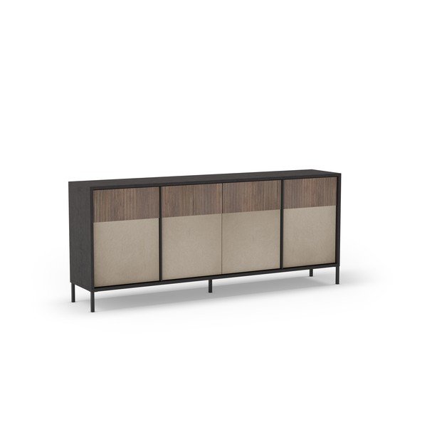 Antratsiitne-helepruun madal kummut 206x86 cm Amalia - Marckeric-image-1