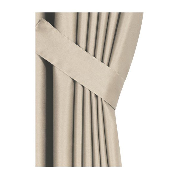 Beež poolmatt kardin 260x100 cm - Mila Home-image-1