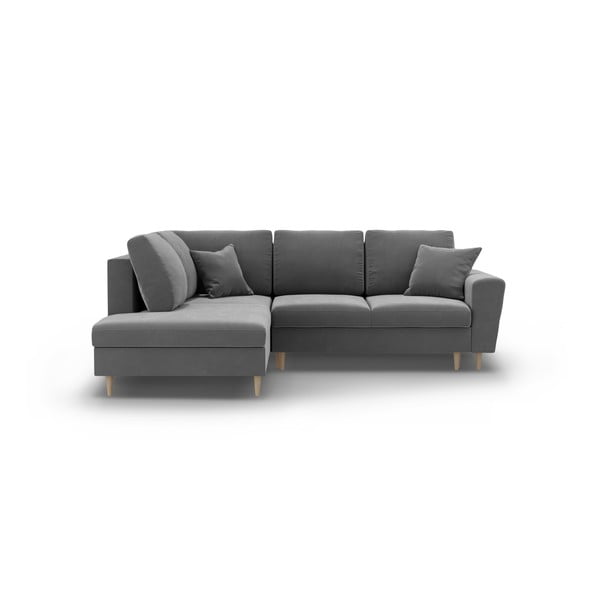 Helehall sametist panipaigaga nurgadiivanvoodi (vasak nurk/"L"-kujuline) Kyoto - Cosmopolitan Design