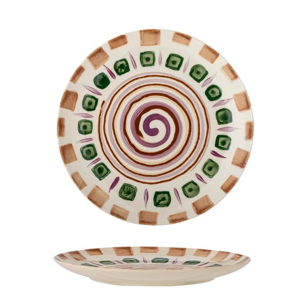 Roheline-pruun kivikeraamikast magustoidutaldrik ø 20,5 cm Shama - Bloomingville-image-2