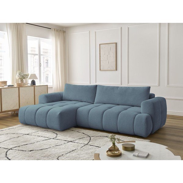 Sinine diivanvoodi/panipaigaga nurgadiivan (vasak nurk/diivanvoodiga) Fuji - Bobochic Paris-image-1