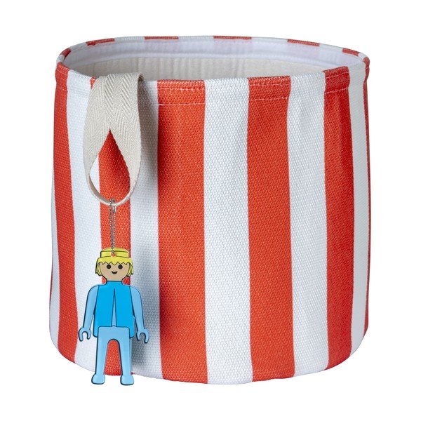 Punane riidest mänguasjakorv ø 30x28 cm Stripes - Playmobil-image-2
