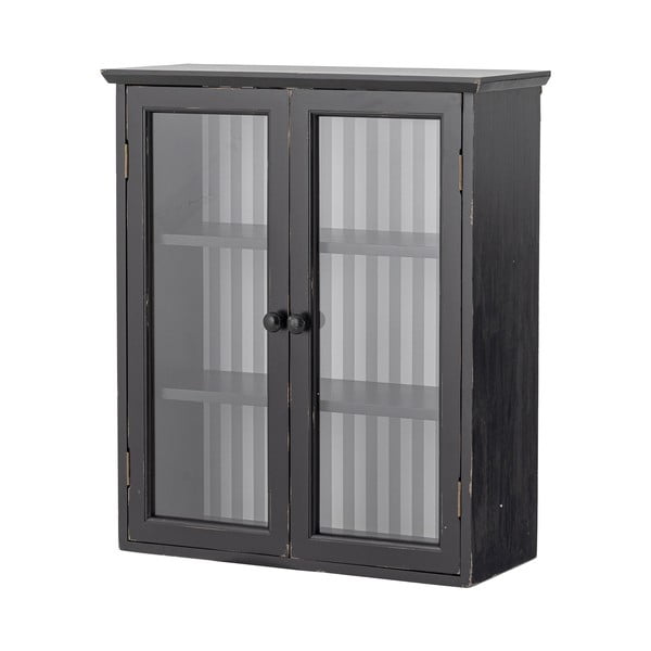 Must rippuv kuusepuidust vitriinkapp 51,5x66,5x22,5 cm Hazem - Bloomingville-image-4