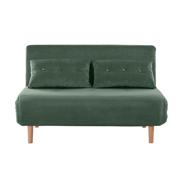 Roheline sametne diivan 125 cm Magalli - Støraa-image-2