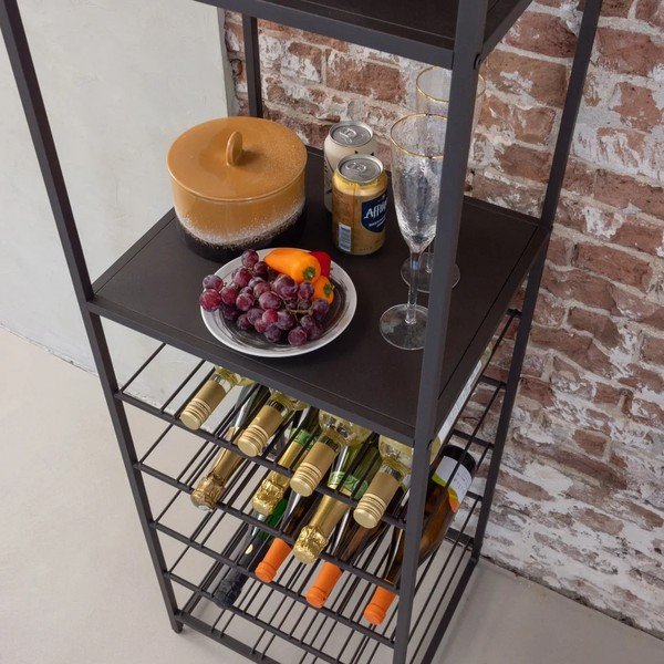 Tumepruun veinikapp, pudelite arv 25, 45x185x40 cm Reese - WOOOD-image-2