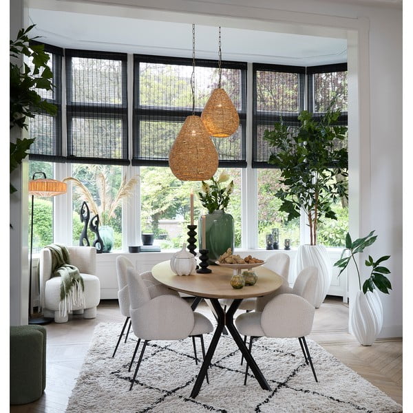 Rippvalgusti puidust varjuga ø 40 cm Kabinda - Light & Living-image-1