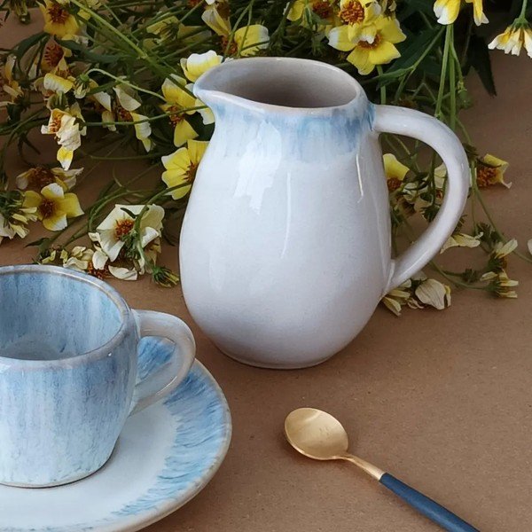 Valge keraamiline piimakann 200 ml Brisa - Costa Nova-image-2