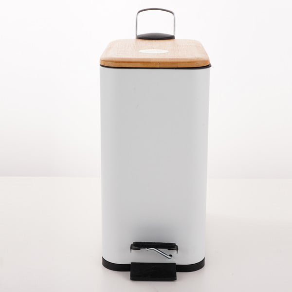 Valge terasest prügikast 5 l Erik - Spirella-image-3