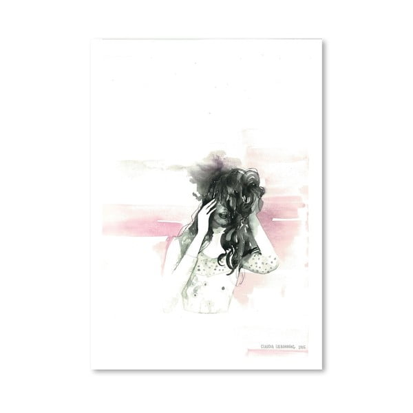 Plakát Americanflat Pink Face by Claudia Libenberg, 30 x 42 cm