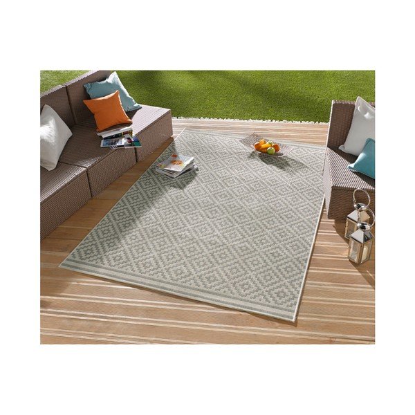 Šedo-krémový běhoun vhodný i na ven NORTHRUGS Meadow, 80 x 200 cm-image-4