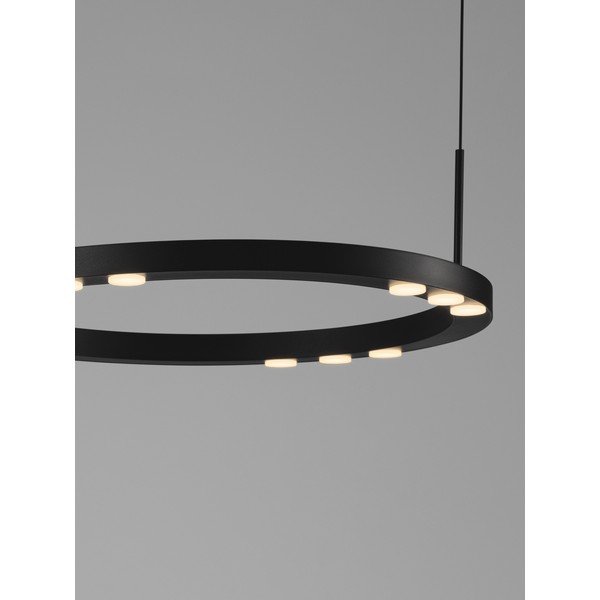 Matt must alumiiniumist LED-rippvalgusti, hämardatav, ø 40 cm Lunette - Nova Luce-image-2