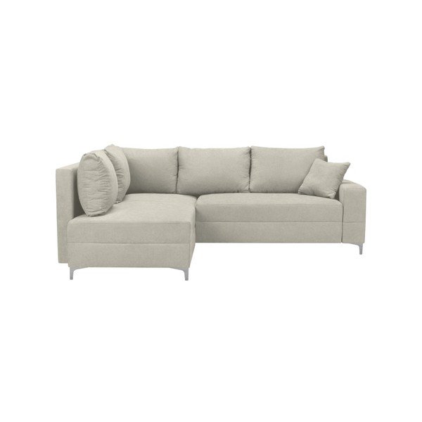 Béžová rozkládací rohová pohovka Windsor & Co Sofas Zeta, levý roh