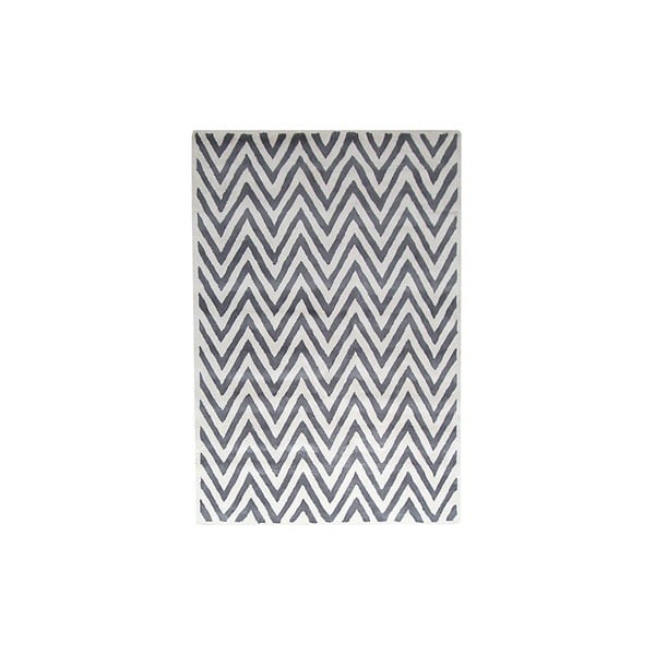 Vlněný koberec Ziggy Ivory/Silver, 122x183 cm