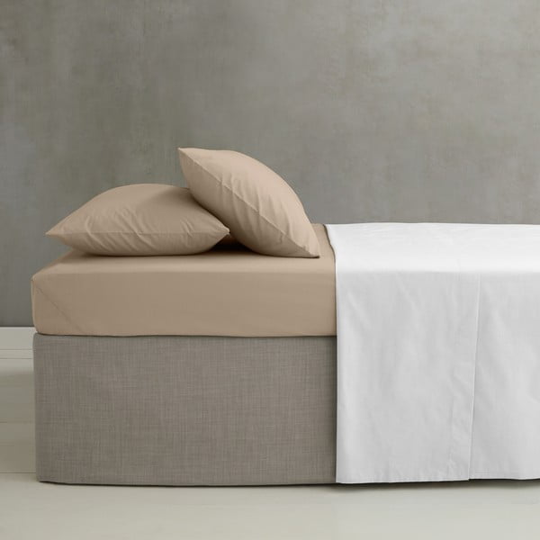 Helepruun perkal-puuvillane kummiga lina 150x200 cm Easy Iron Percale - Catherine Lansfield-image-1