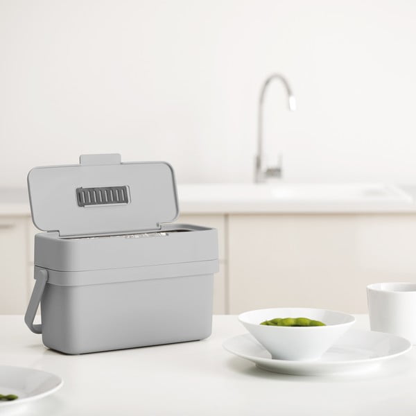 Hall komposteeritav jäätmekonteiner 4 l Duo - Joseph Joseph-image-1