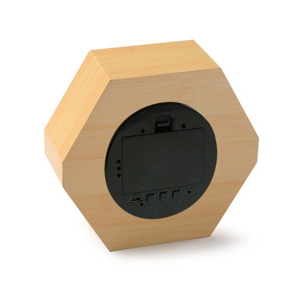 LED hodiny z bambusového dřeva Versa Table Clock-image-2