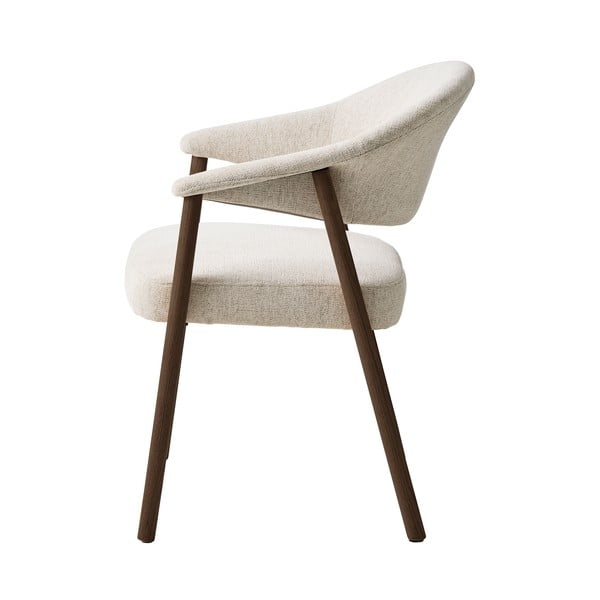 Kreemid söögitoolid tammepuidust käetugedega 2tk komplektis Elk - Unique Furniture-image-3