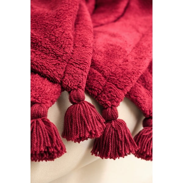 Punane mikroplüüsist voodikate kaheinimesevoodile 200x220 cm Puffy - Mijolnir-image-2