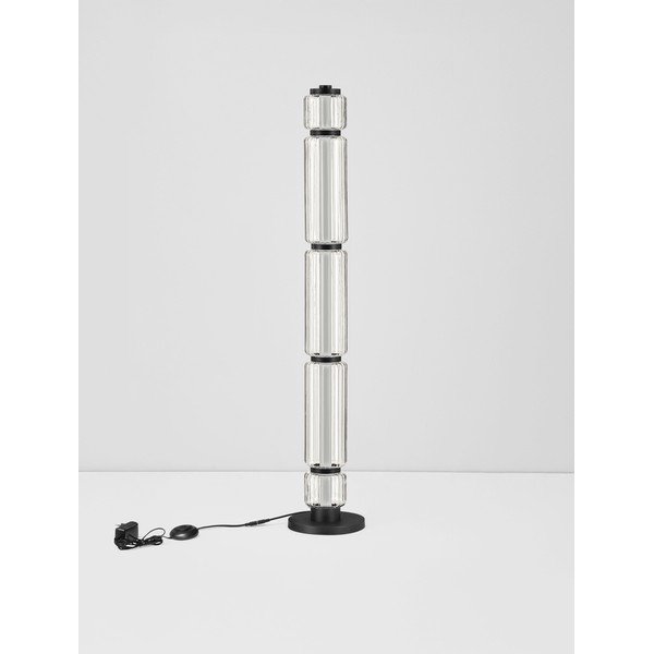 Mattmust klaasist LED-põrandalamp (kõrgus 123 cm) Liesa - Nova Luce-image-4