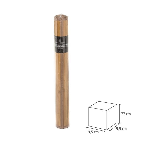 Pruun-sinepivärvi bambusest koridorivaip 75x175 cm - Casa Selección-image-4