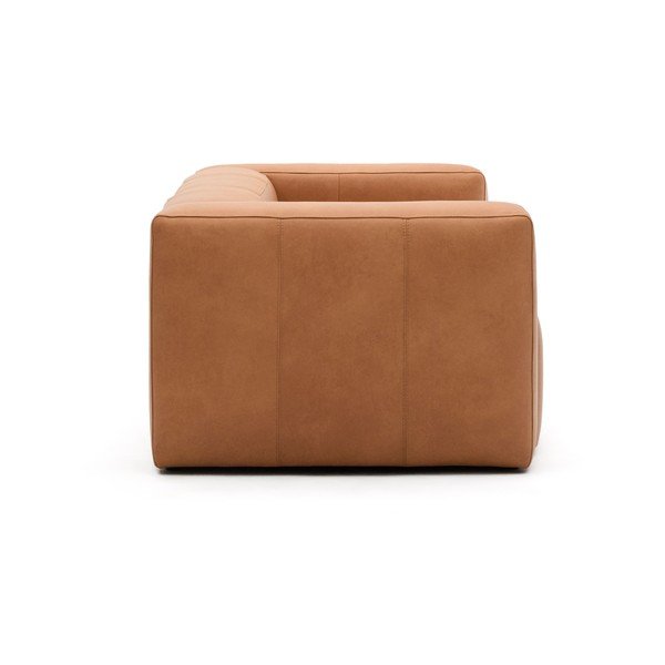 Pruun nahkdiivan 240 cm Blok - Kave Home-image-3