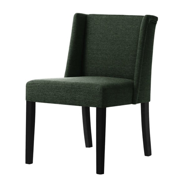 Zelená židle s černými nohami z bukového dřeva Ted Lapidus Maison Zeste