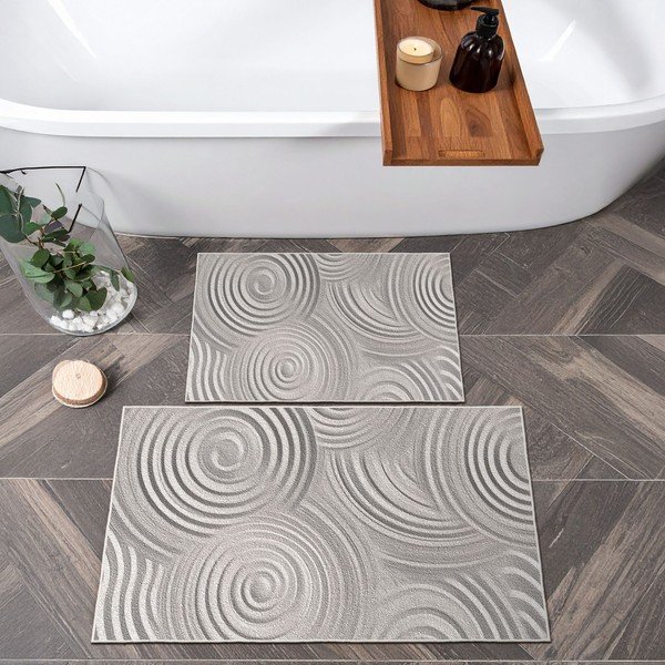 Helehallid vannitoamatid komplektis 2 tükki 60x100 cm - Foutastic-image-4