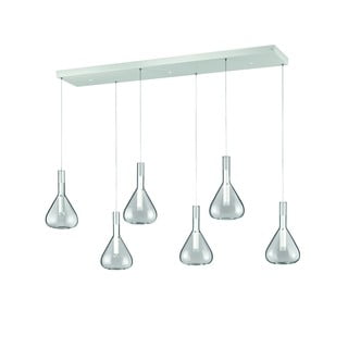 Valge LED-rippvalgusti klaasist varjuga Cipera - CINQUE