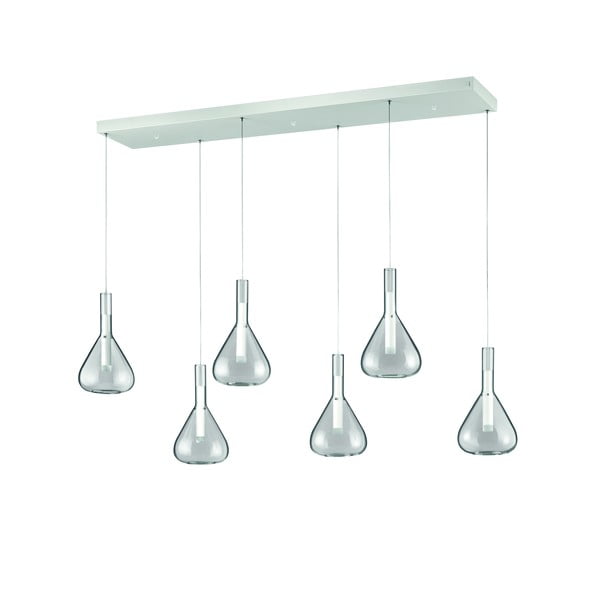 Valge LED-rippvalgusti klaasist varjuga Cipera - CINQUE-image-1