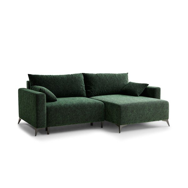 Tumeroheline šenilldiivanvoodi/panipaigaga nurgadiivan (parem nurk/diivanvoodiga) Leon - Maison de Rêve