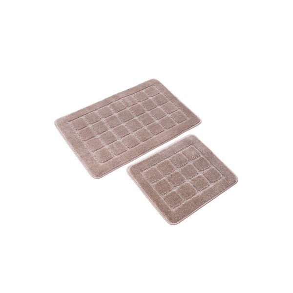 Pruunid vannitoamatid komplektis 2 tükki 50x80 cm Kareli - Foutastic